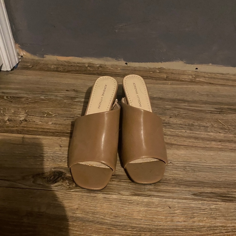Nude backless heels